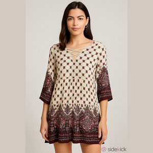 Bohemian Patterned Dress By Jodifl Sz M